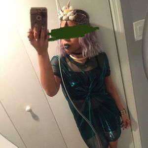 Fun sheer shirt dress